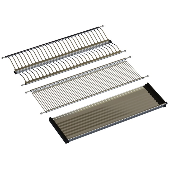 DISH RACK WITH DRAIN BOTTOM RACK - 60